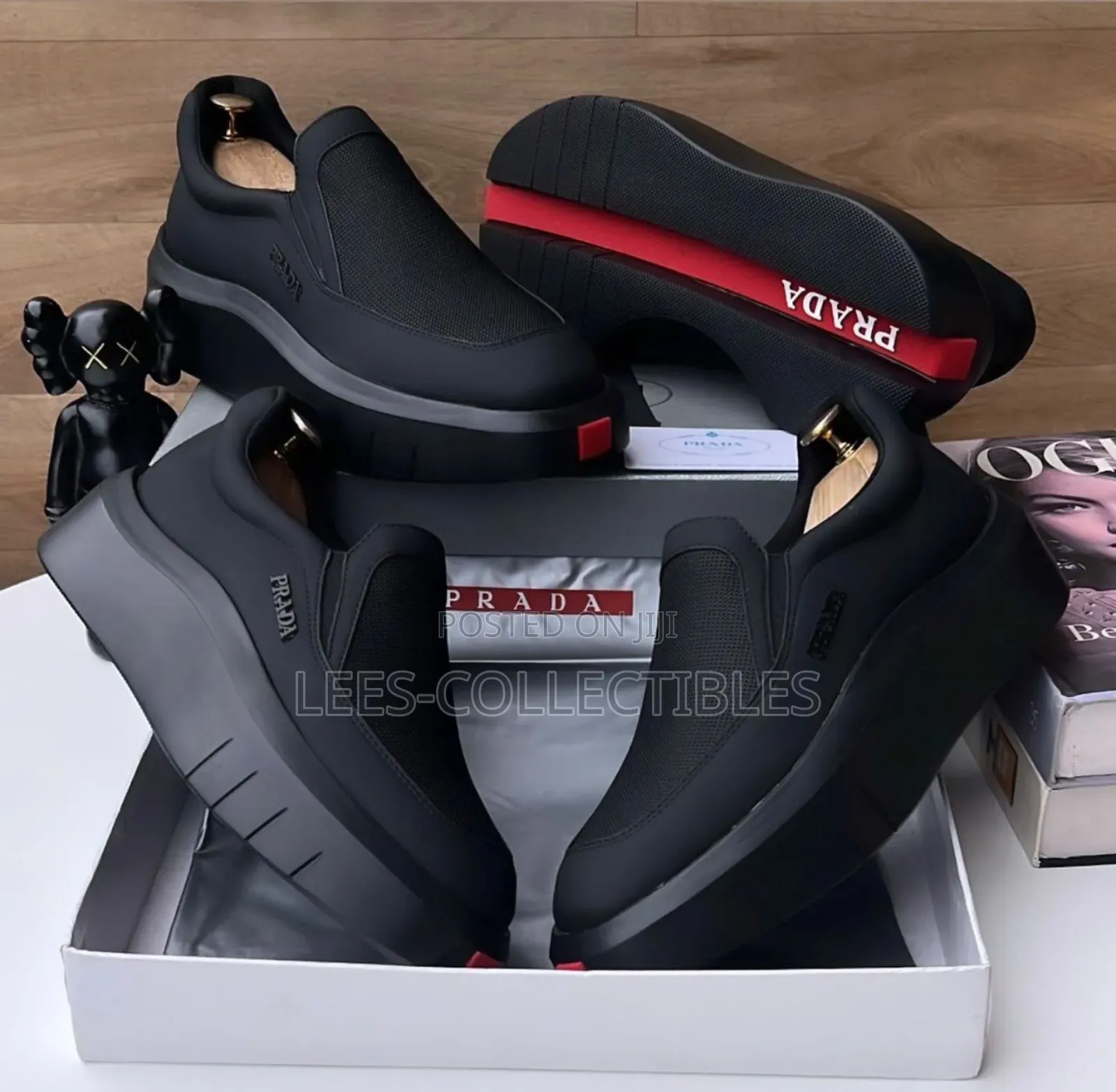 Original Black Prada Laceless Sneakers