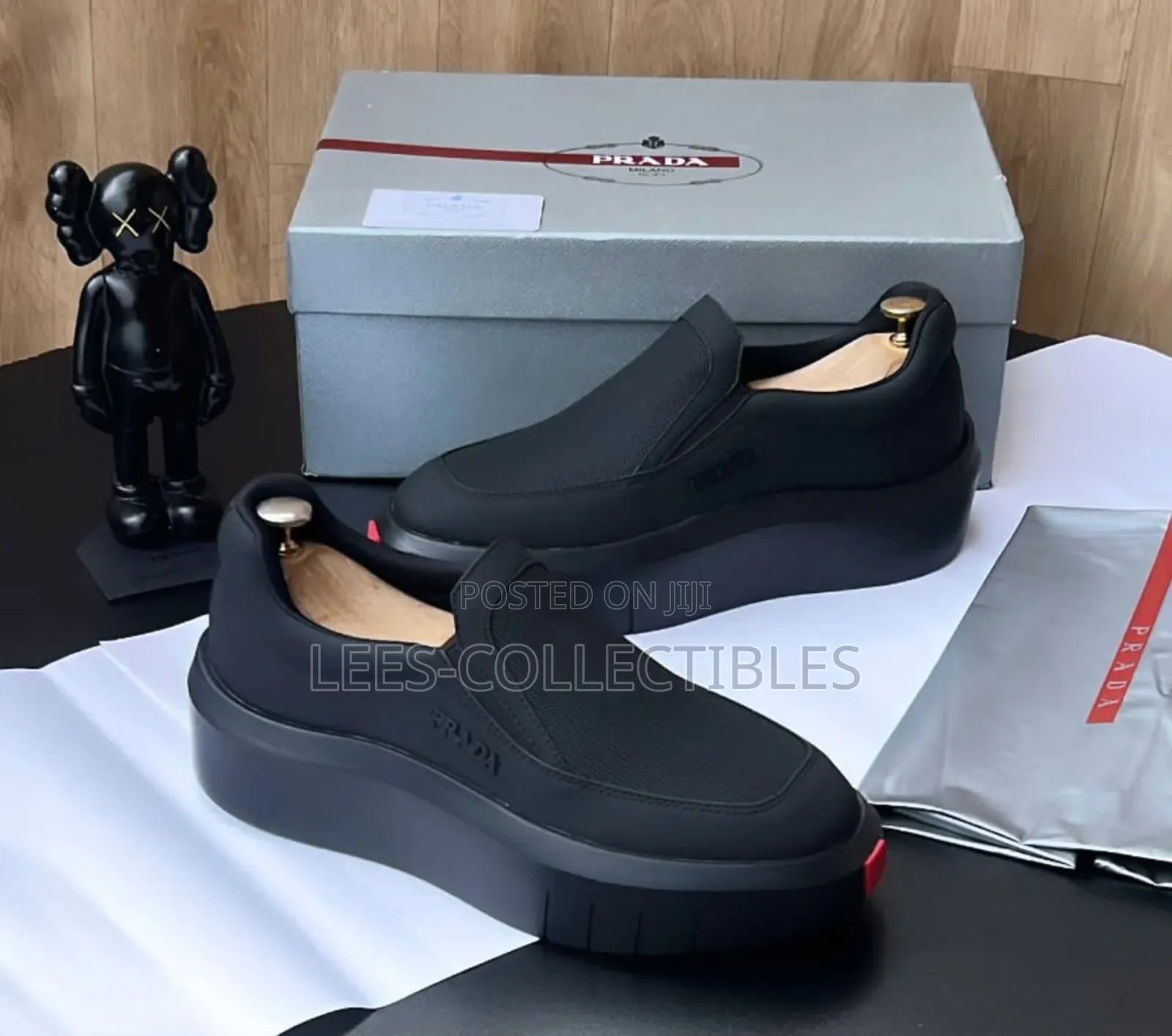 Original Black Prada Laceless Sneakers
