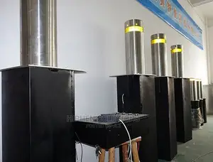 Flashing Lights Remote Control Hydraulic Bollards For Security
