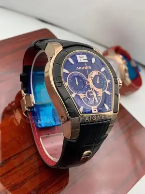 Aigner Quality Luxury Men Genuine Leather Wristwatch