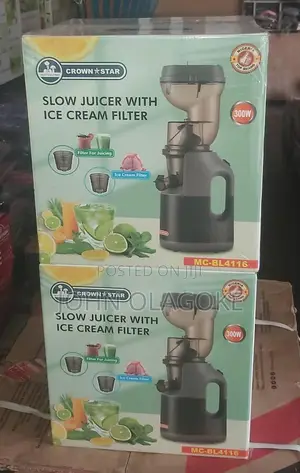 Crownstar Slow Juicer With Ice Cream Filter Bl4116
