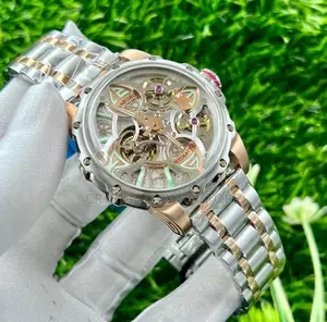 Hanboro Quality Luxury Men Chain Strap Automatic Engine Wristwatch