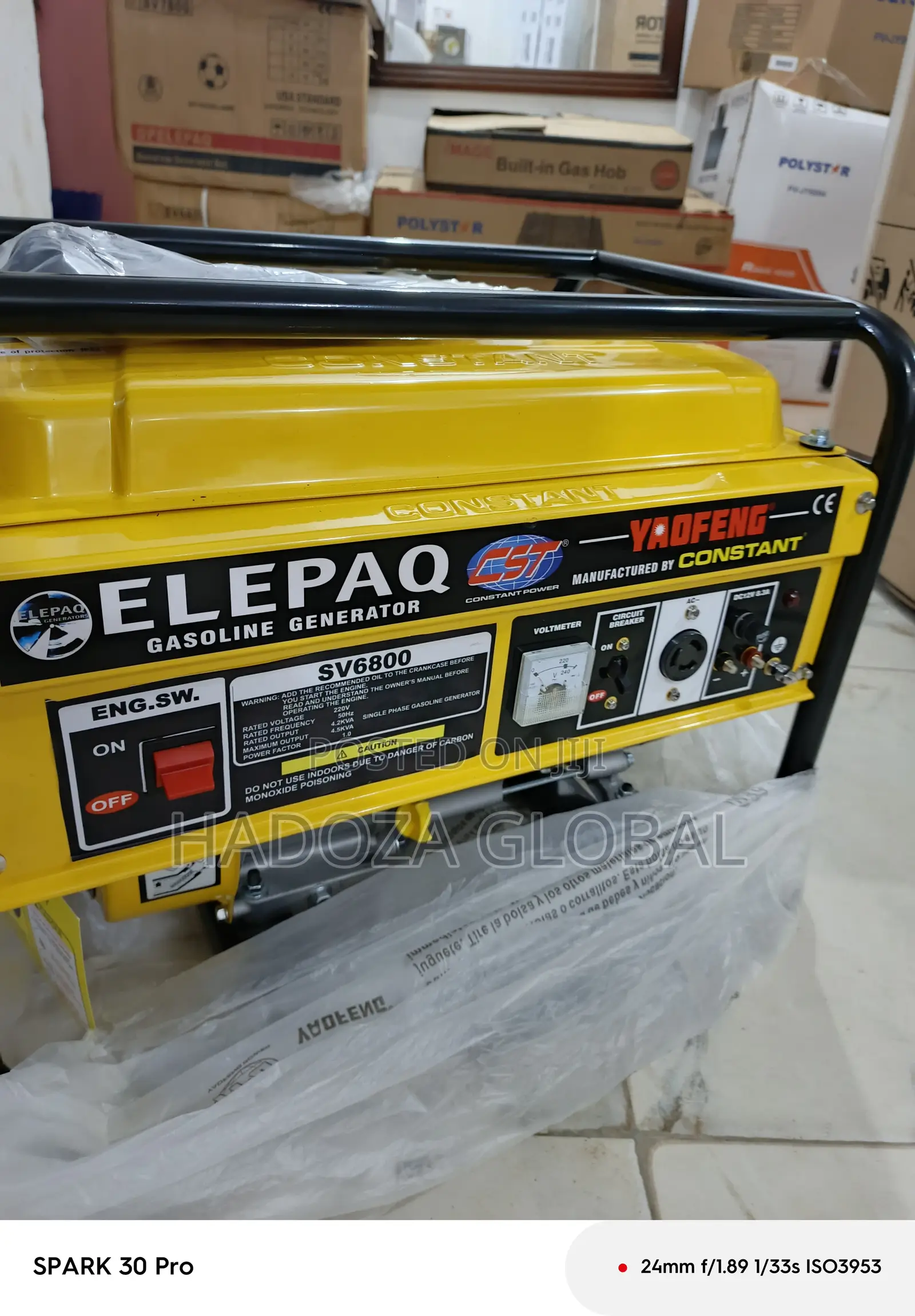 4.5kva Elepaq Generator – Manual Start, Full Copper Wire