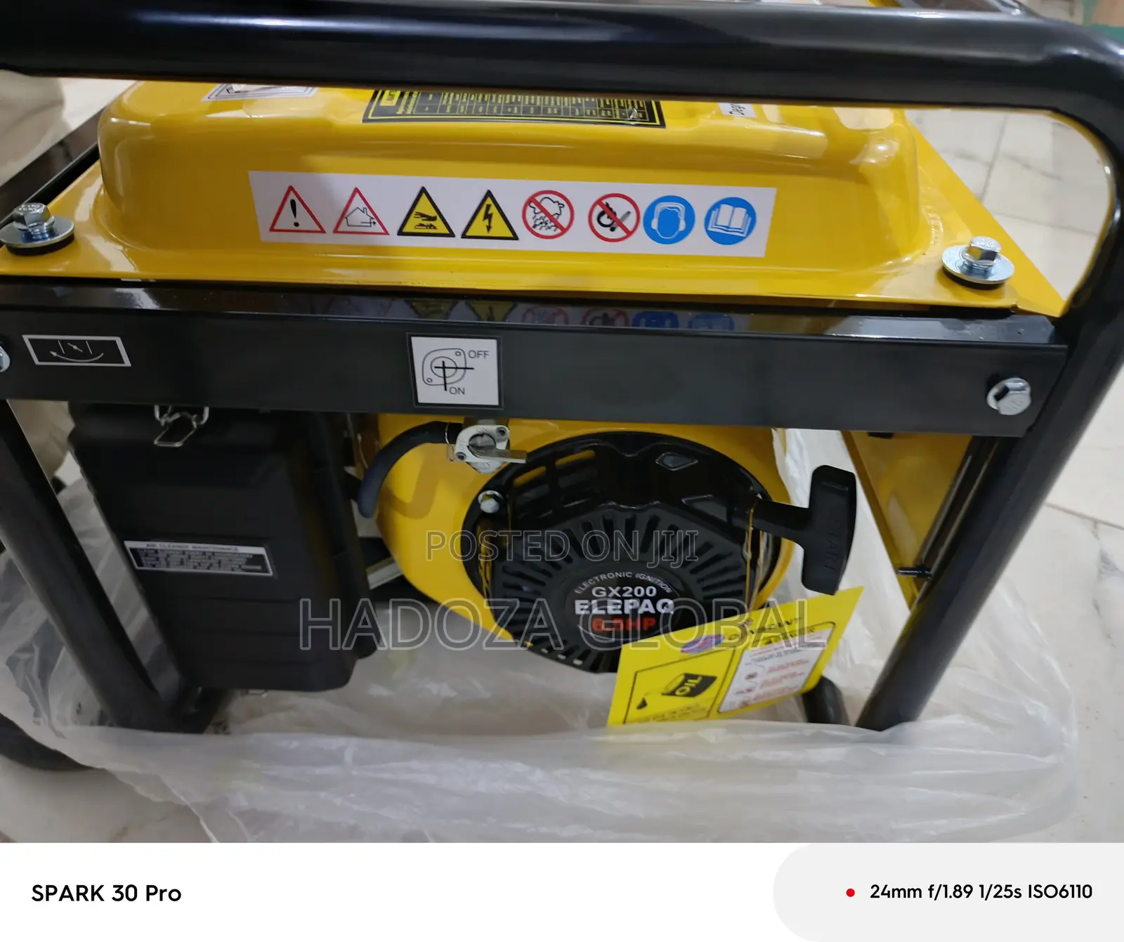 Elepaq Generator – 4.5kva Manual Start, Copper Engine