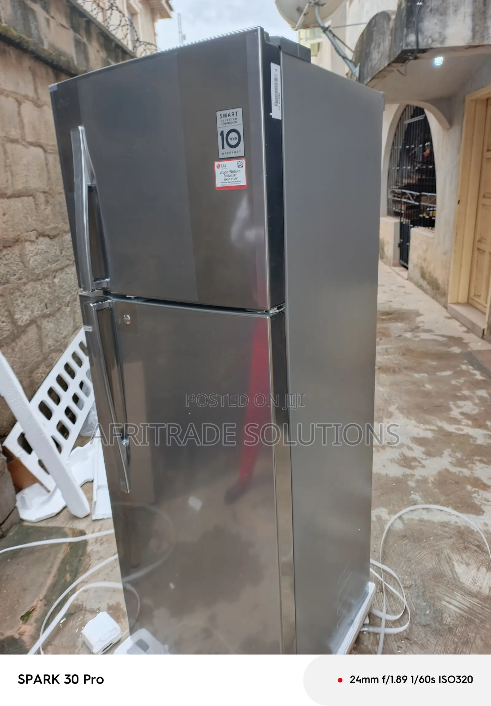 Lg 308 Litres Refrigerator – Model Gl-G322rlbb