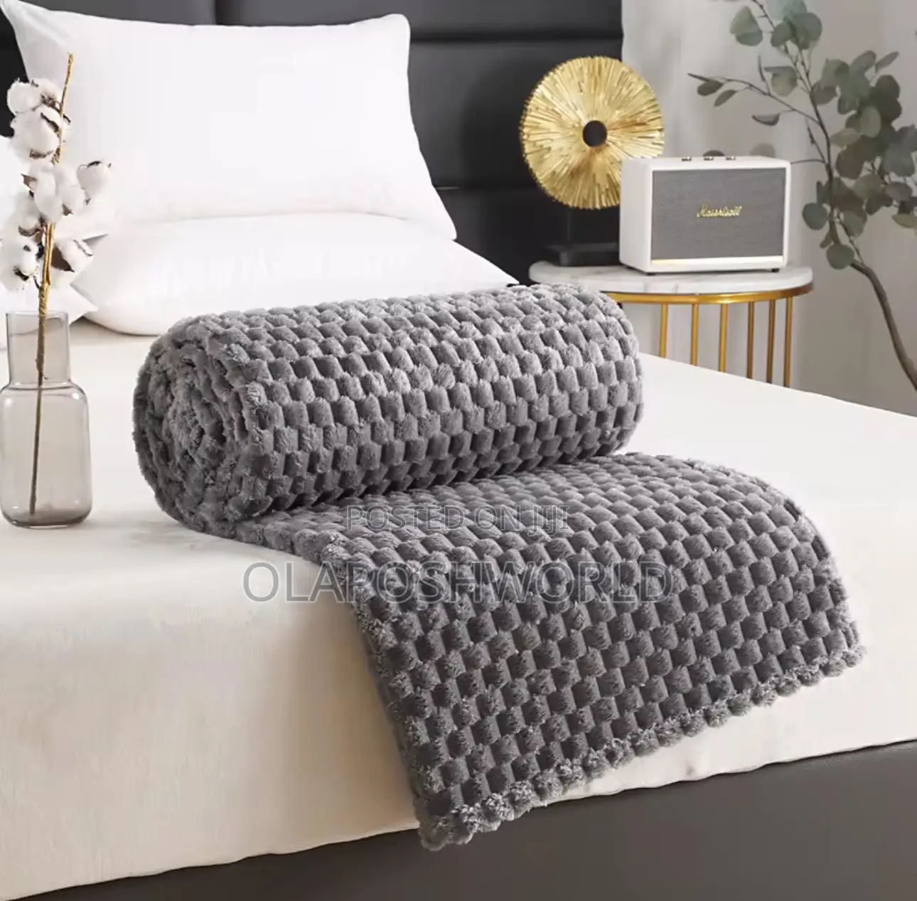 Gray Cozyloom Sofa Blanket