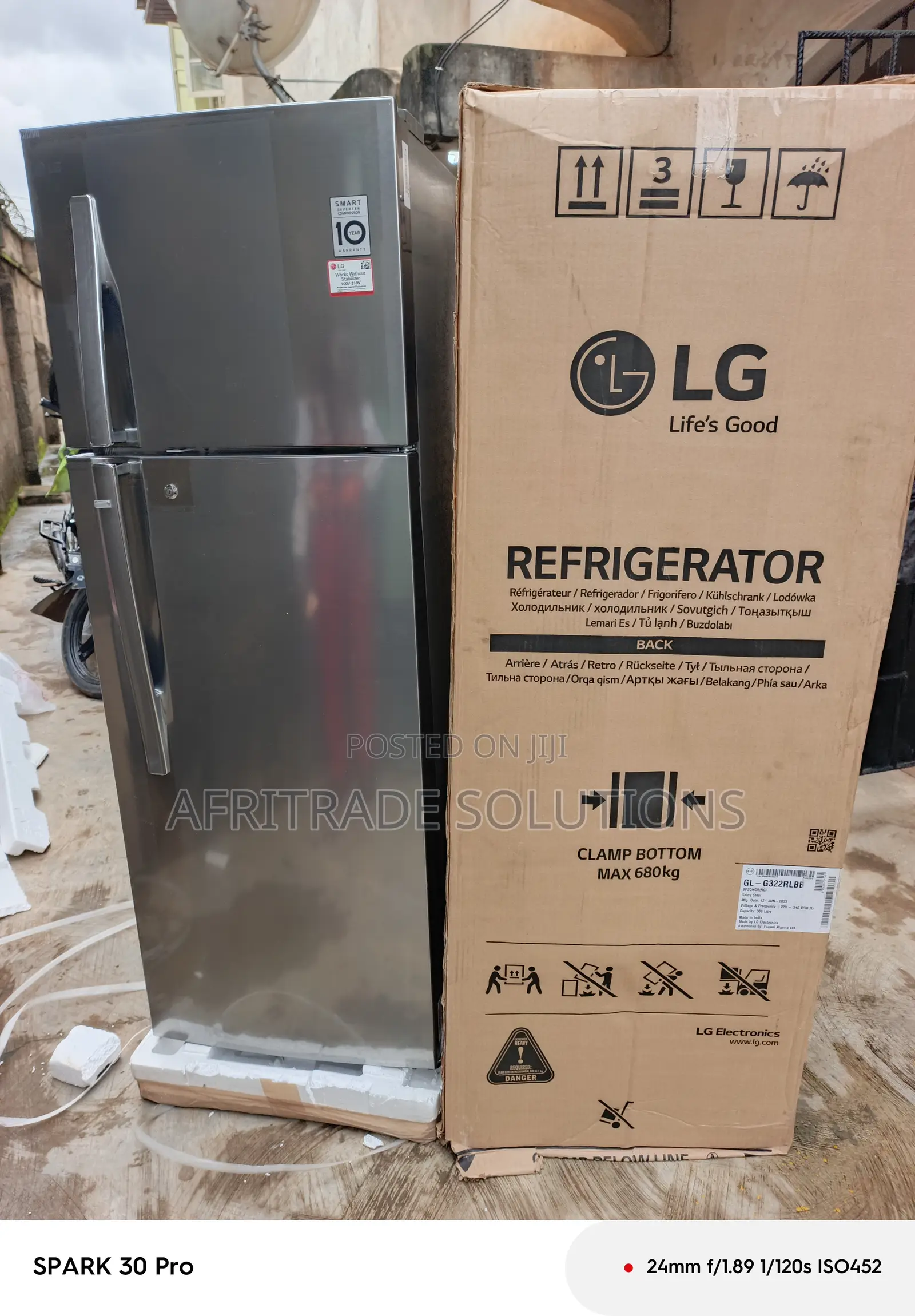 Lg Double Door Fridge – 308l With Moist Balance Crisper