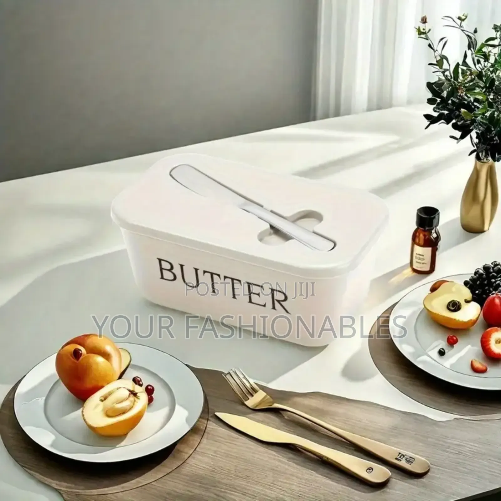 Pp Butter Dish Butter Bowl With Knife
