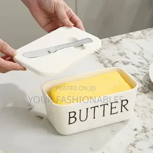 Pp Butter Dish Butter Bowl With Knife