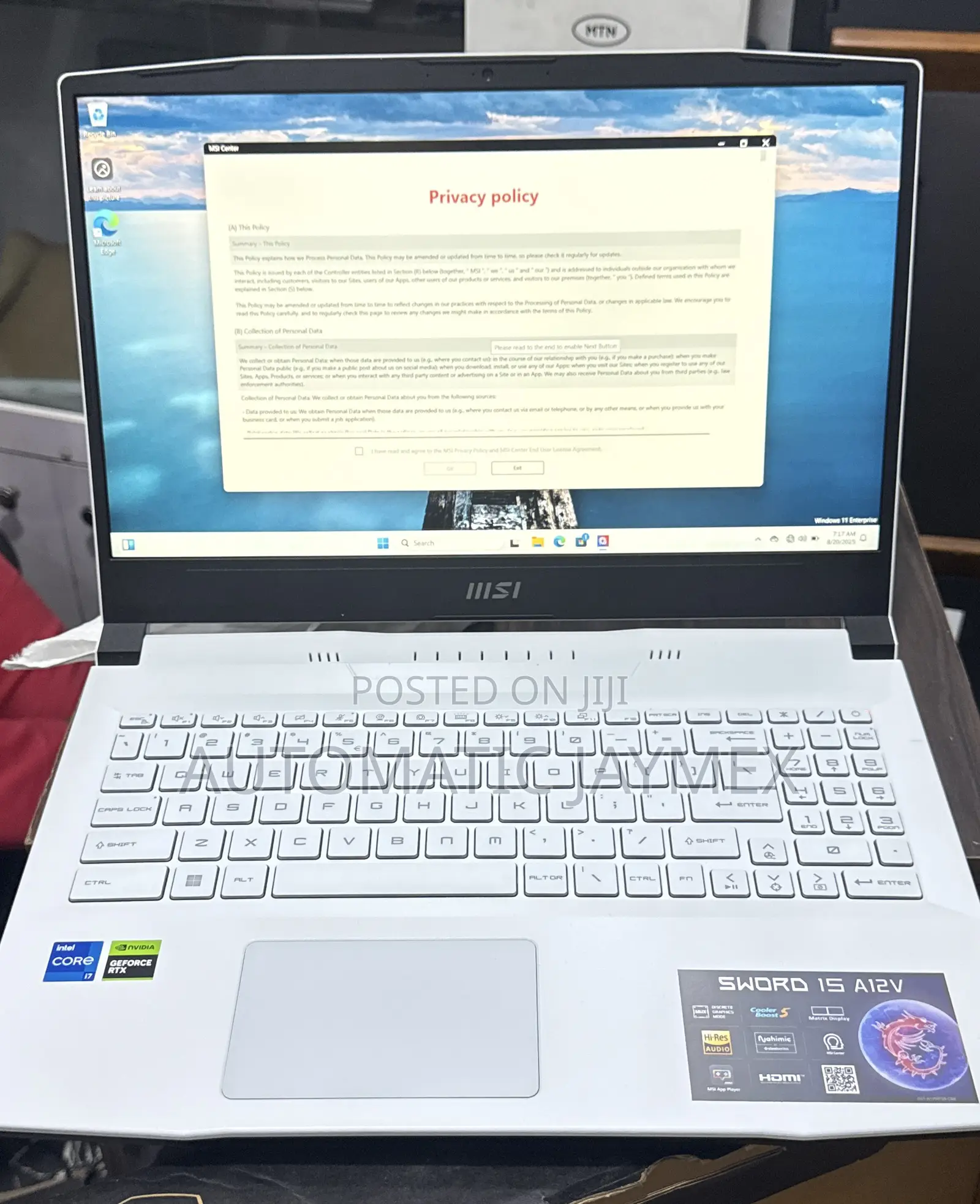 Laptop MSI 32GB Intel Core I7 SSD 2T