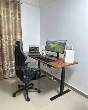 Combo of Furgle Chair + Electric Desk -Brown Top
