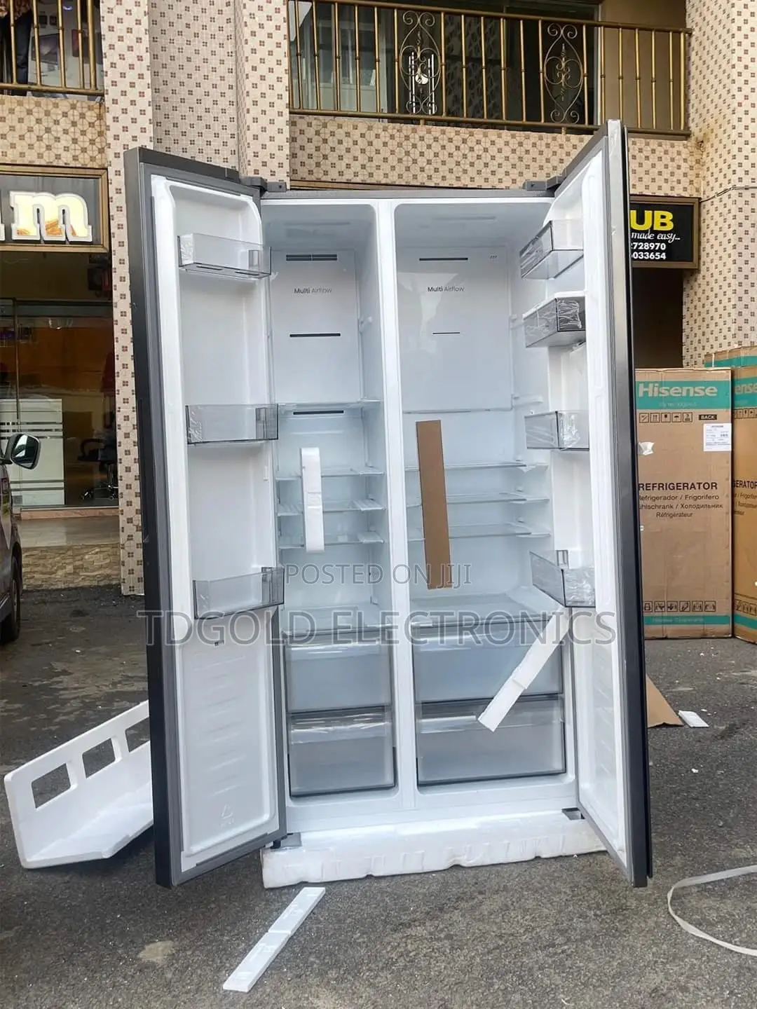 Hisense 529l Side by Side Refrigerator Capacity: 529 Liters