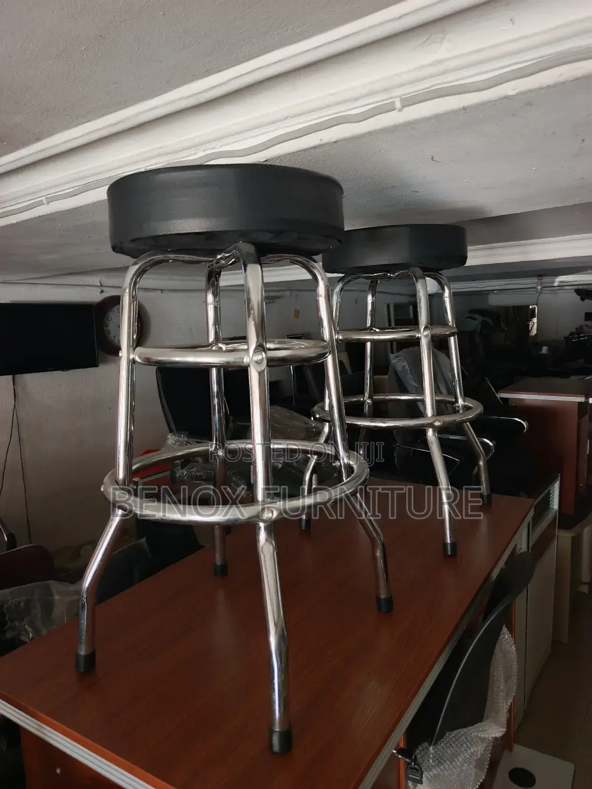 Leather Top Stool