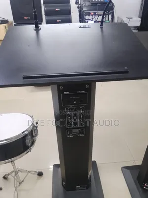 Lectern Podium With Goose Neck Microphone