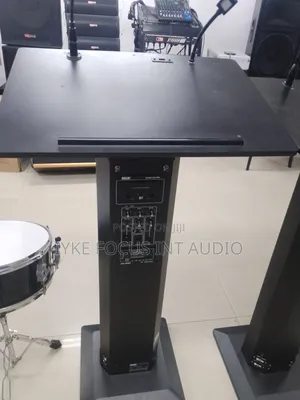 Lectern Podium With Goose Neck Microphone