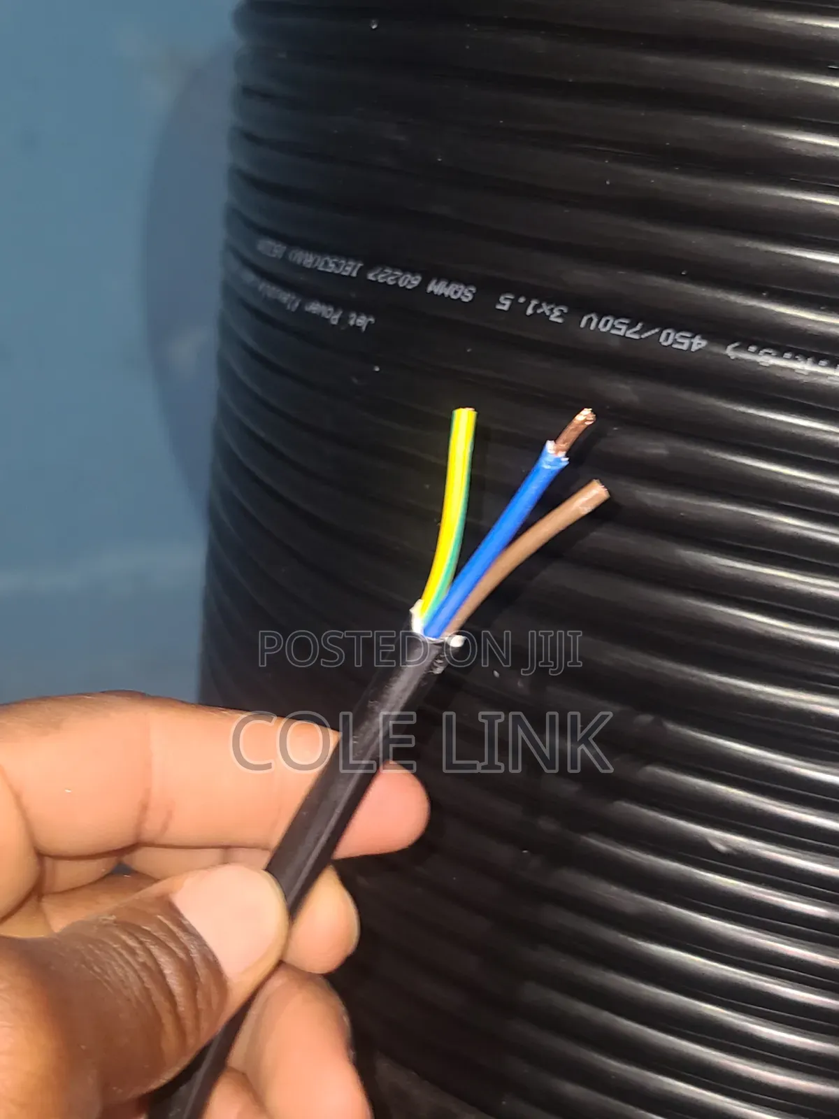 1.5mm 3core Flexible Cable D C