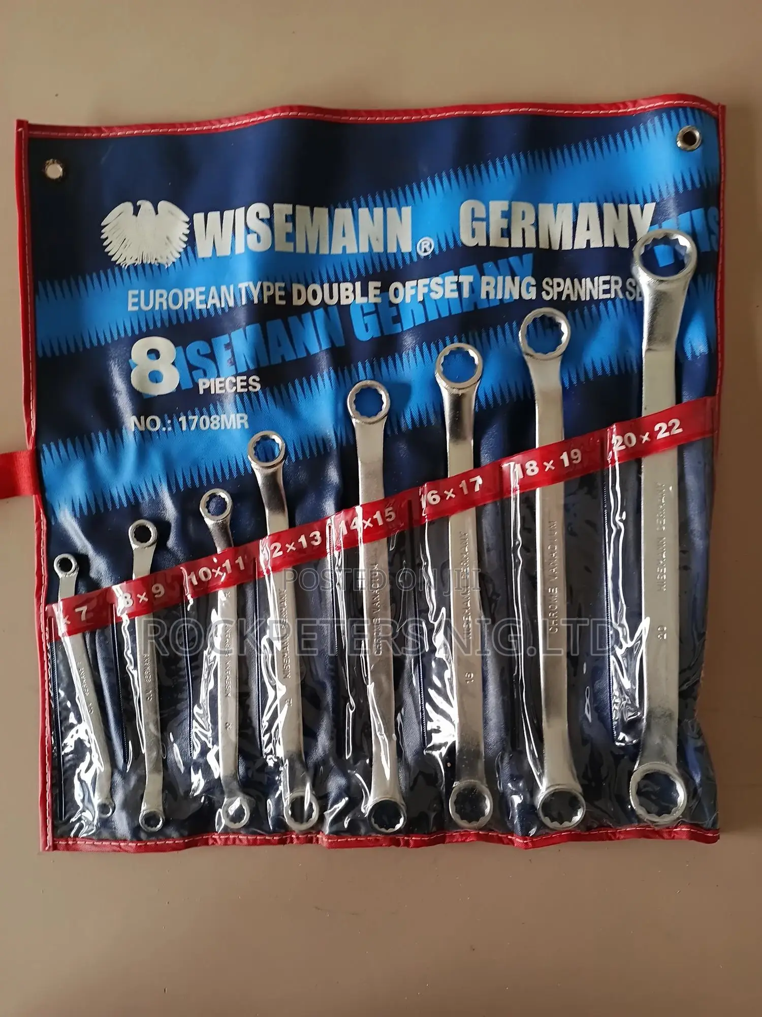 Wisemann Double Offset 12pc 6x7-20-22 Ring Spanner Set