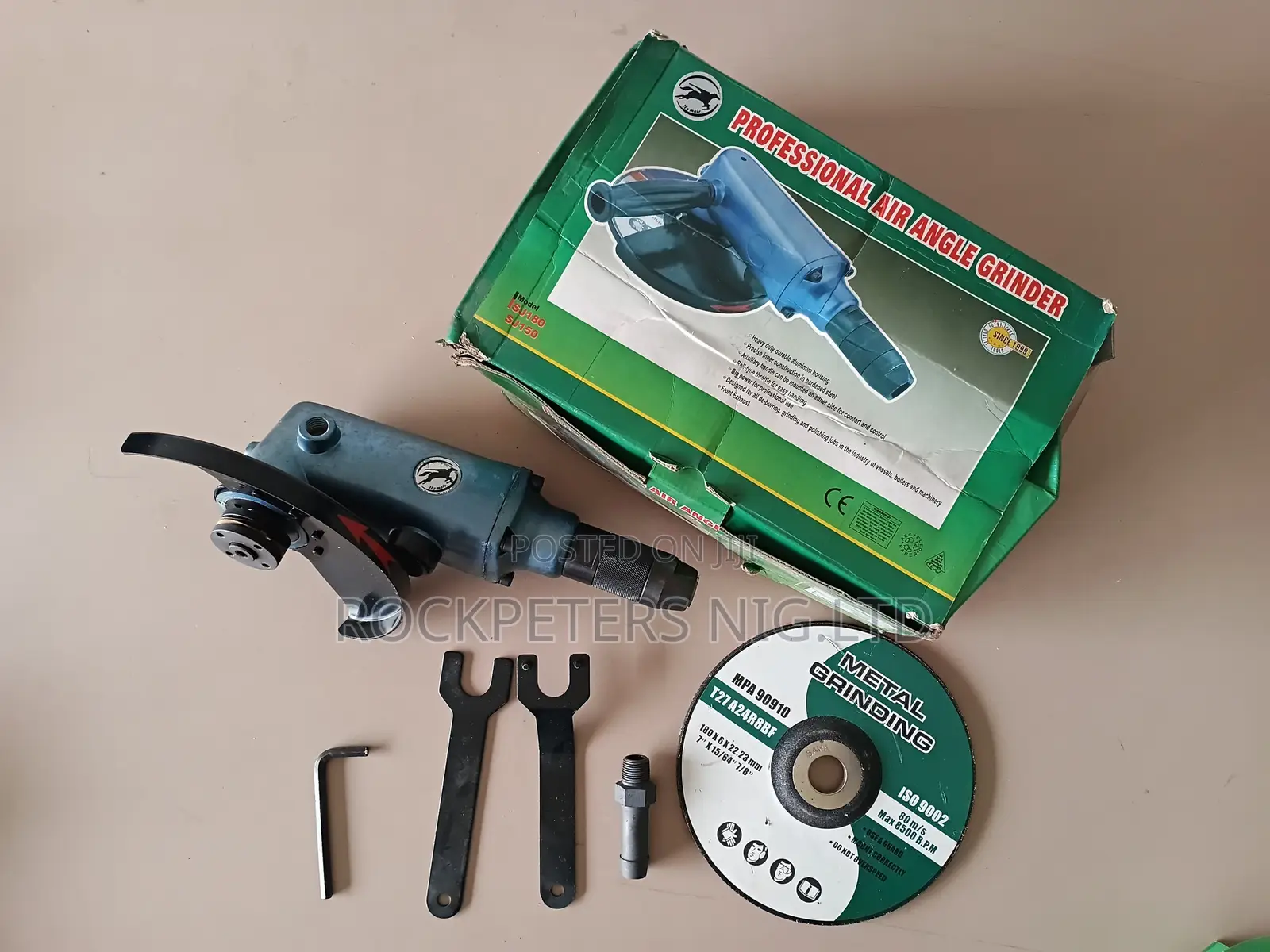 3⁄8" Hymair Sj150 Professional 7" Air Angle Grinder