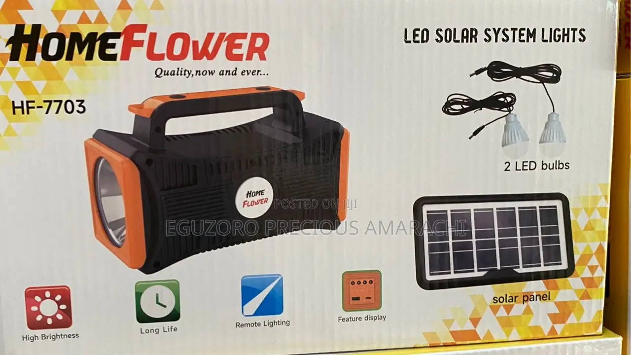 Homeflower Portable Solar Lighting Kit With 2 Bulbs
