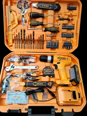 Ingco Cordless Impact Drill With Tools Set(165pcs)