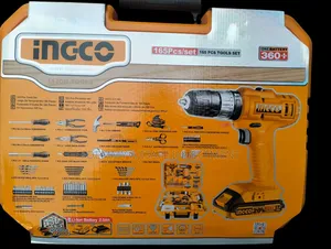 Ingco Cordless Impact Drill With Tools Set(165pcs)