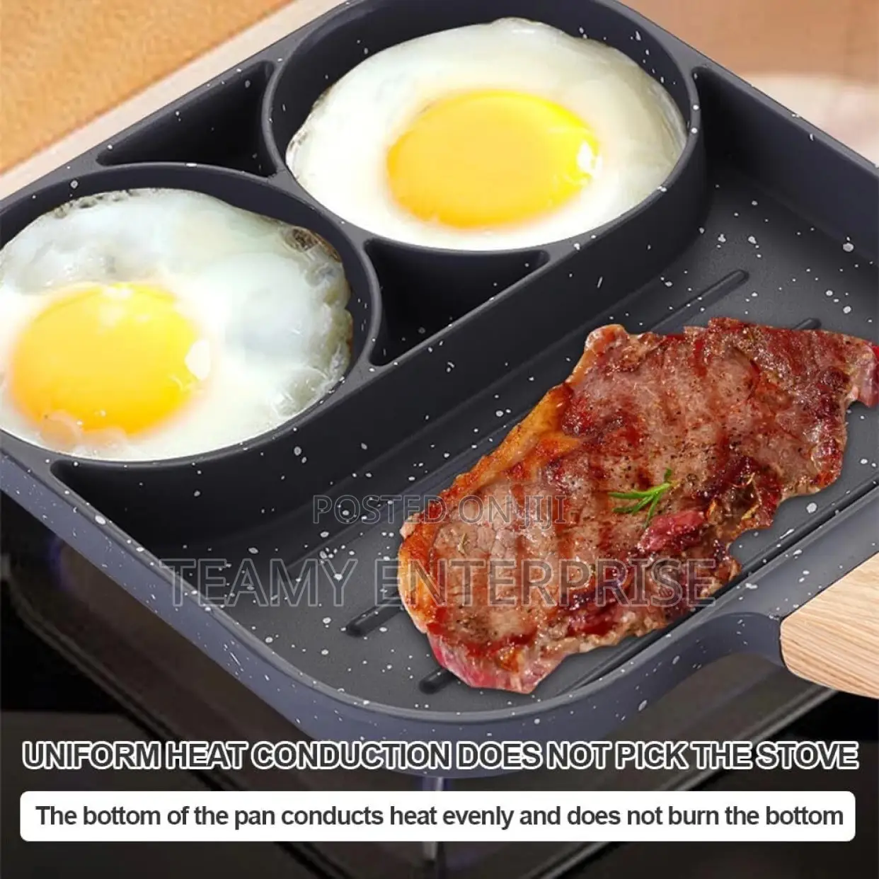 3 Sections Non-Stick Frying Pan