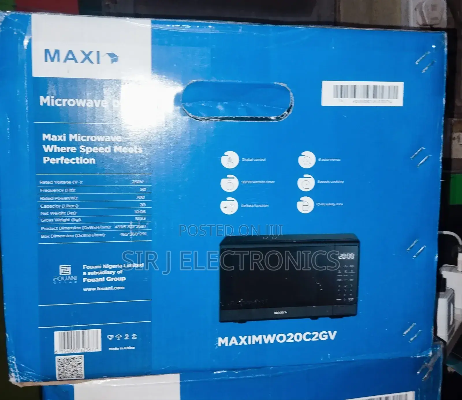 Maxi 20litres Digital Microwave Oven (Black Colour) + Warranty