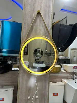 Luxury Gold Hanging Vanity Mirror With Led Ligh