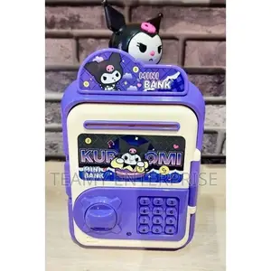 Mini Piggy Bank With Lock and Password - Kids Characters Safe Lock