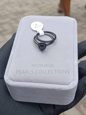 Black Engagement and Wedding Rings for Couple