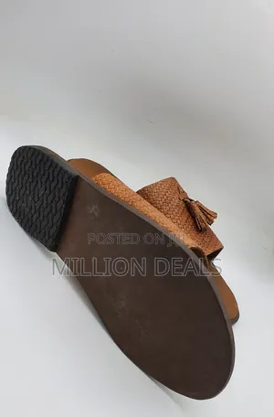Casual Unique Men’S Leather Slippers 42