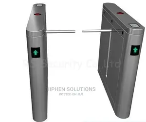 Stainless Steel Drop Arm Barrier Bi-direction Channels Turnstiles
