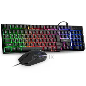 Mafiti Keyboard And Mouse Set, Rainbow Colours For Gaming And Office