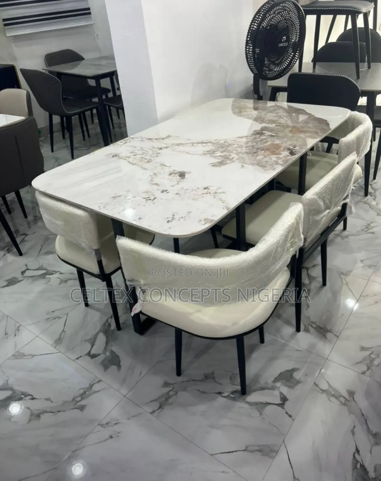 6 Seater Marble Dining Set