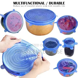 Reusable Silicone Stretch Lids Wrap Bowl Seal Cover