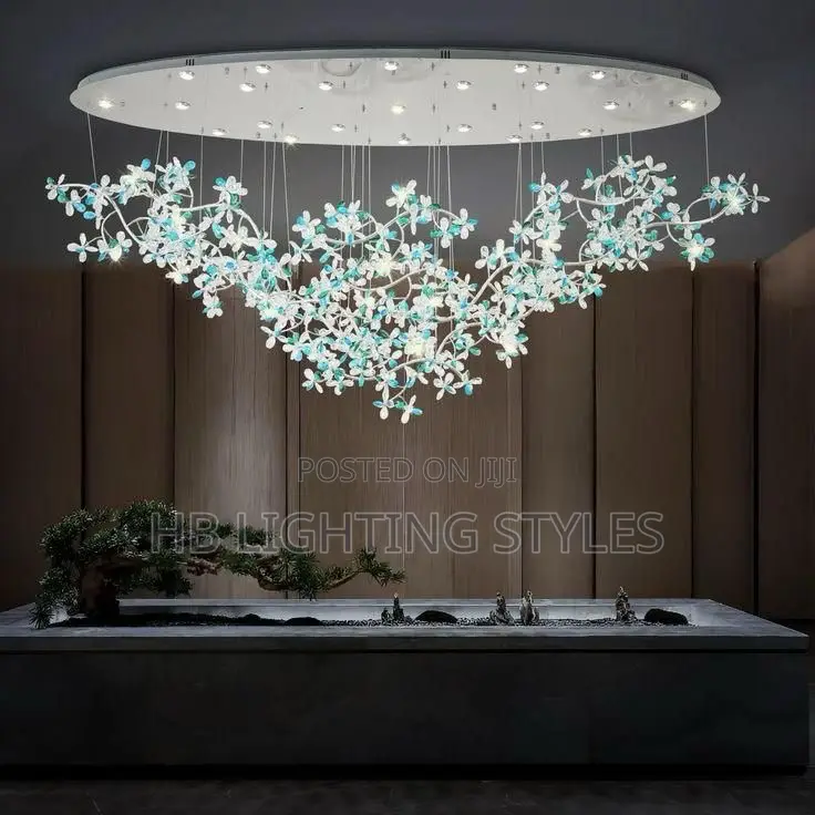 Creative Crystal Chandelier for Living Dining Room Oval Design Lamp