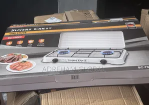 2 Face Quality Thick Body Sliver Criest Gas Cooker With Cover Sc-7000c