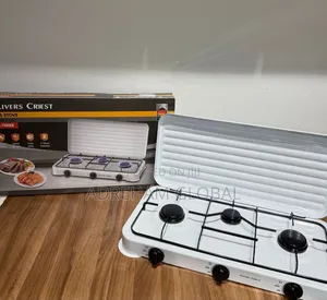 3 Face Quality Thick Body Sliver Criest Gas Cooker With Cover