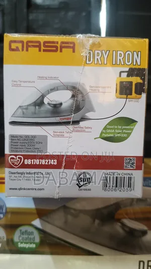 Qasa 300watts Solar/Inverter Energy Saving Pressing Iron