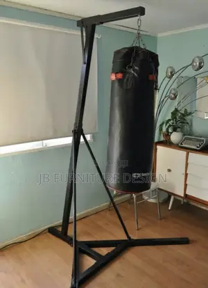 Free-Standing Punching Bag Stand With Heavy Bag