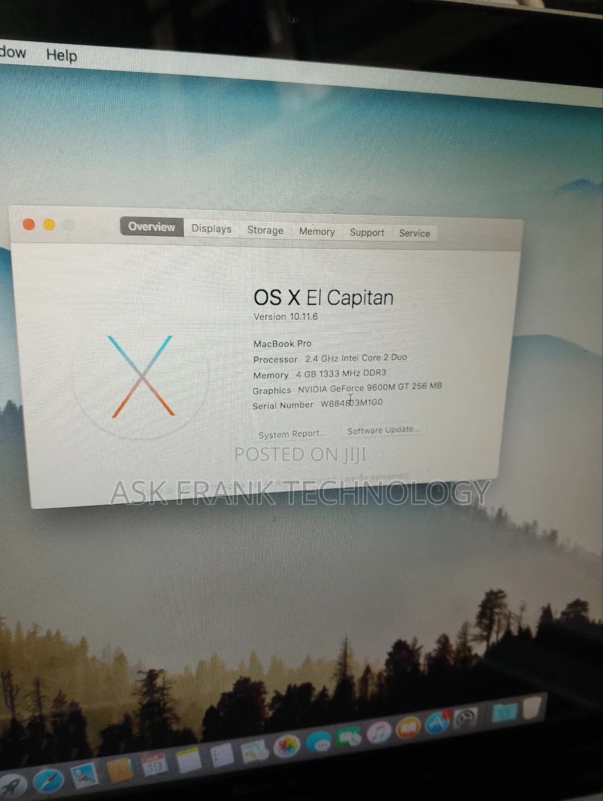 Laptop Apple MacBook 2011 6GB Intel Core 2 Quad HDD 500GB