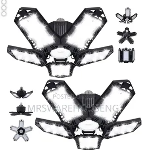 100w Garage Light 10000lm Screw in Led Garage Light 5 Panel
