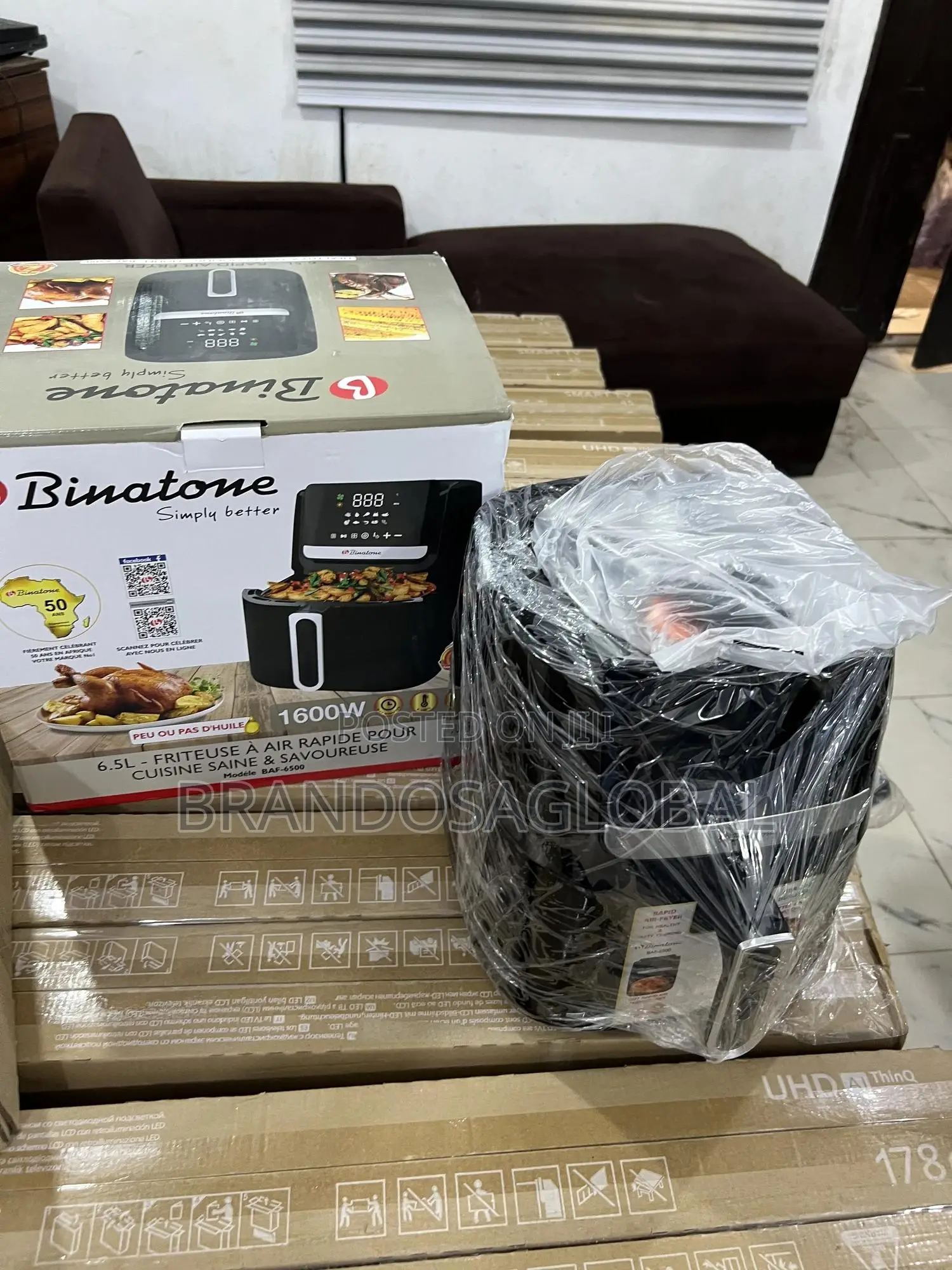 Binatone 6.5l Air Fryer – Touch Control Panel