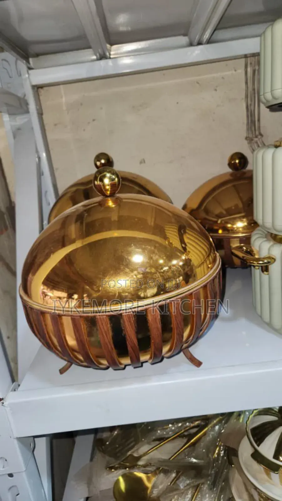Luxury Golden Round Buffet Chafing Dish