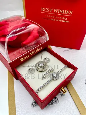 VVS Moissanite Diamond Necklace, Earring,Bracelet and Ring Set for Her