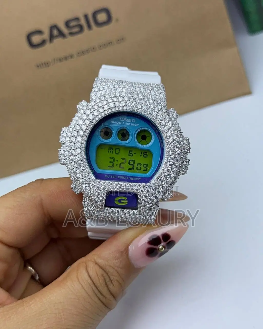 VVS Moissanite Diamond Bussdown G-Shock Watch