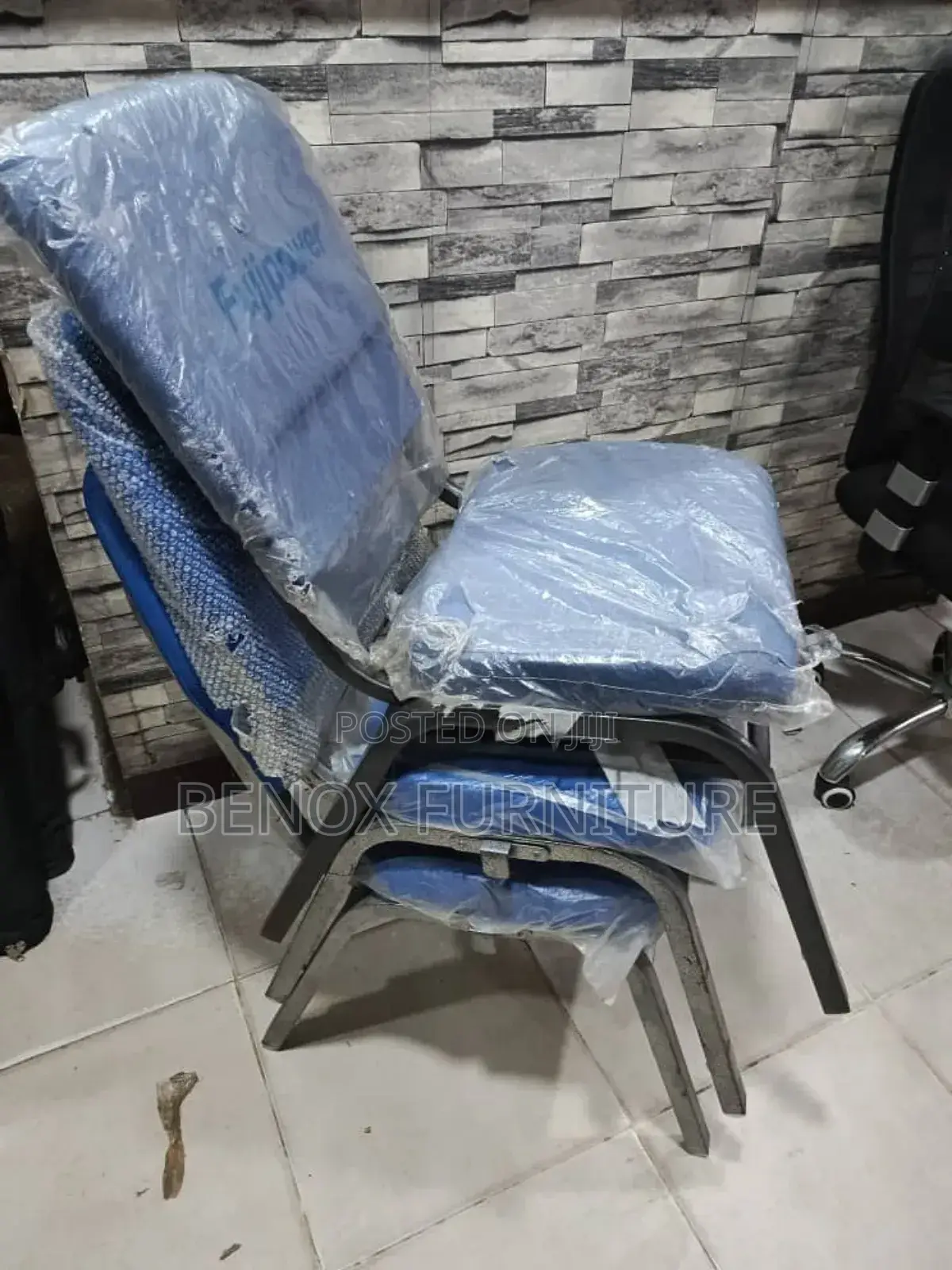 Church Chair With Iron Legs