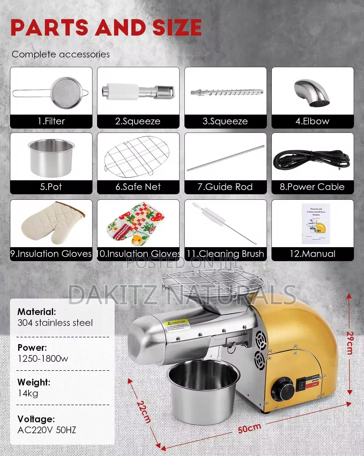 Oil Extractor Machine (Seeds, Nuts, Palm Etc)