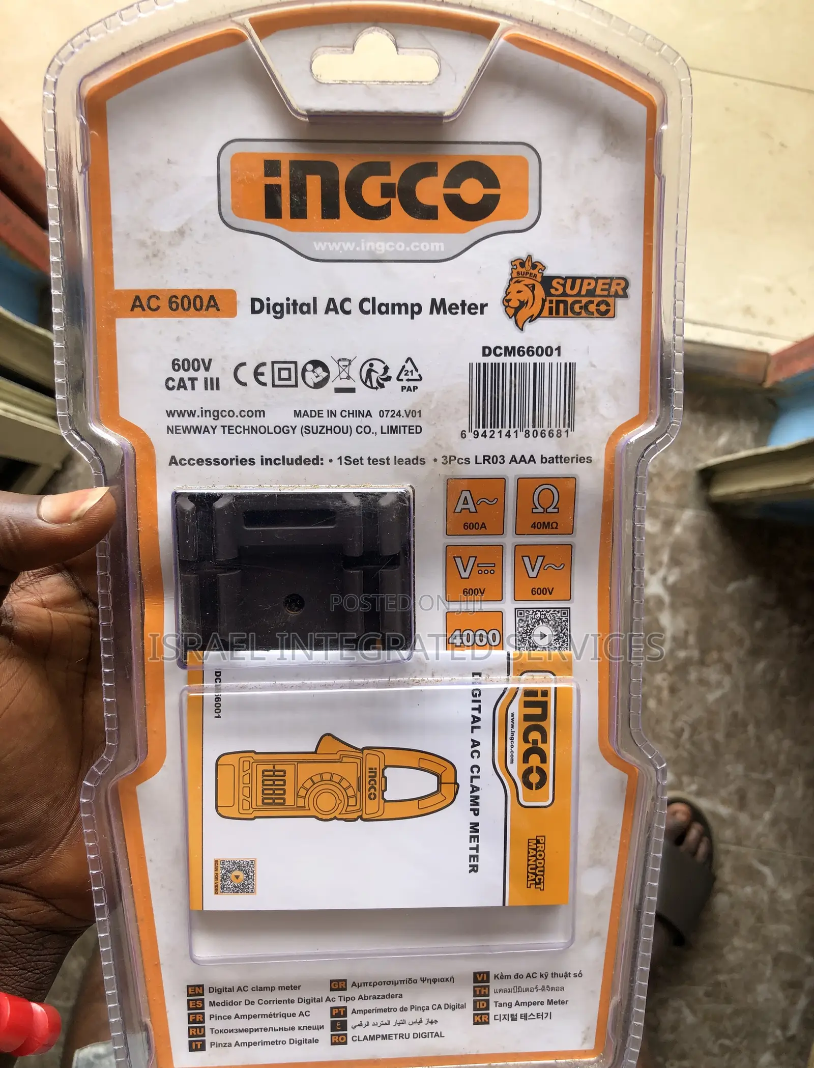 Digital Ac Clamp Meter (600v)