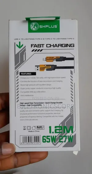 Shplus Charger 2 to 2 Power Cable 65w